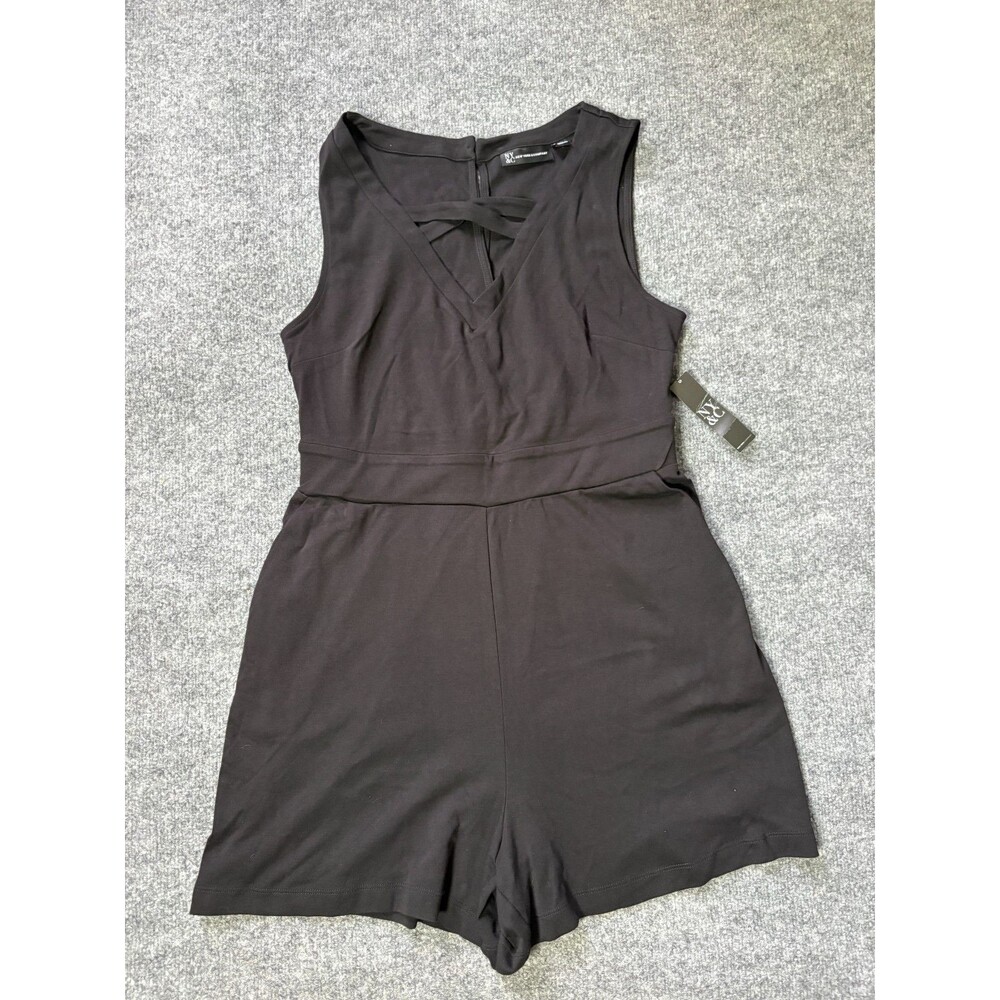 NY&C Romper Womens Medium New York & Company Black Sleeveless